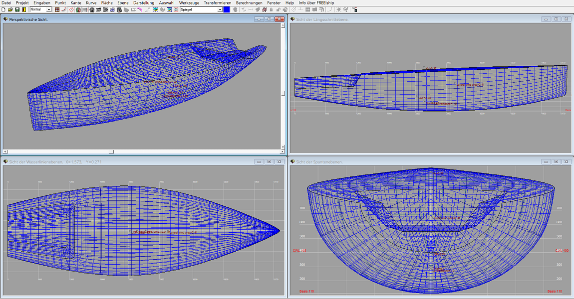 Das ist das Mesh das mit der obj-Datei aus FreeShip/DelftShip exportiert wird.